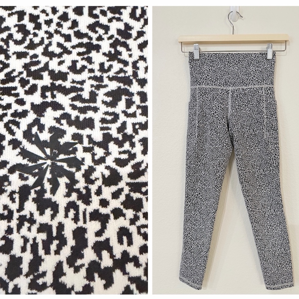 Athleta Salutation stash pokers tight micro leopard print Leggings